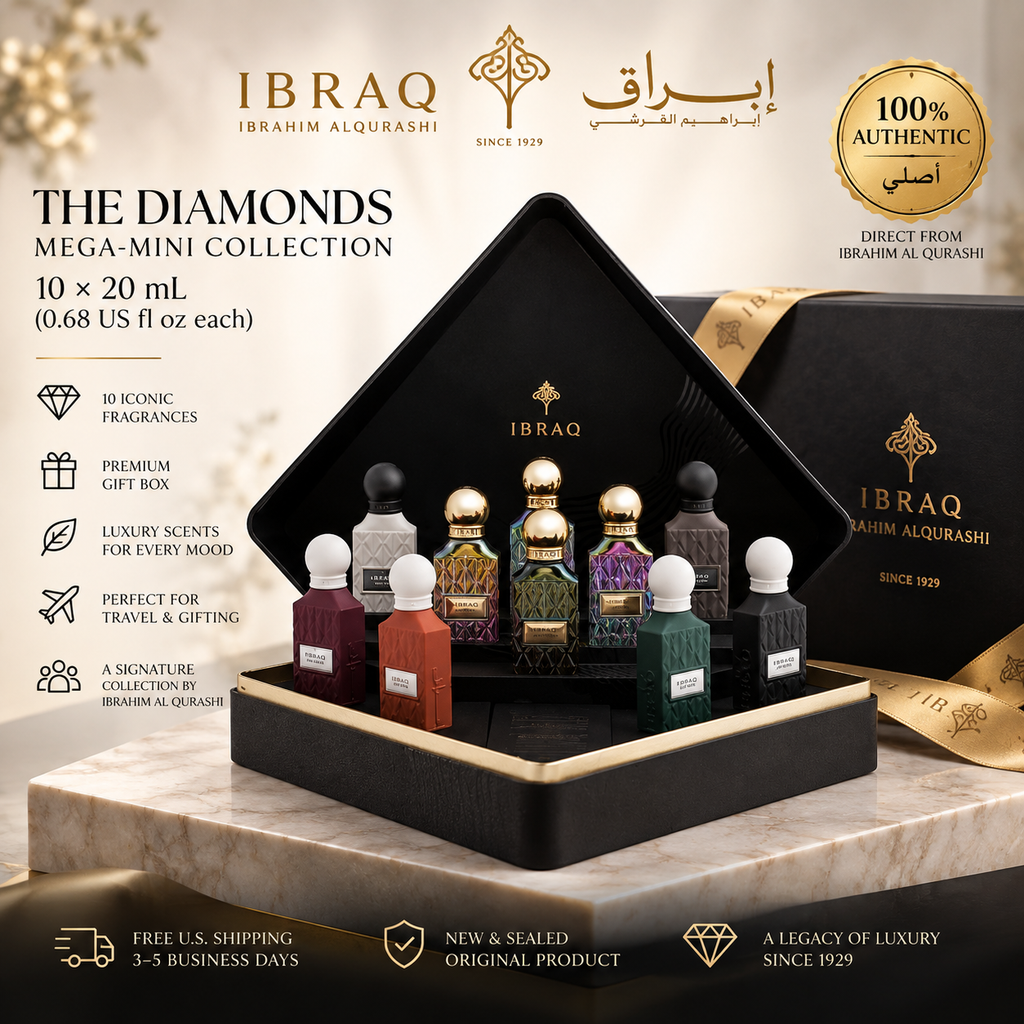 :
مجموعة ذا دايموندز ميجا ميني – 10 × 20 مل (0.68 أونصة سائلة لكل عطر) – إبراق