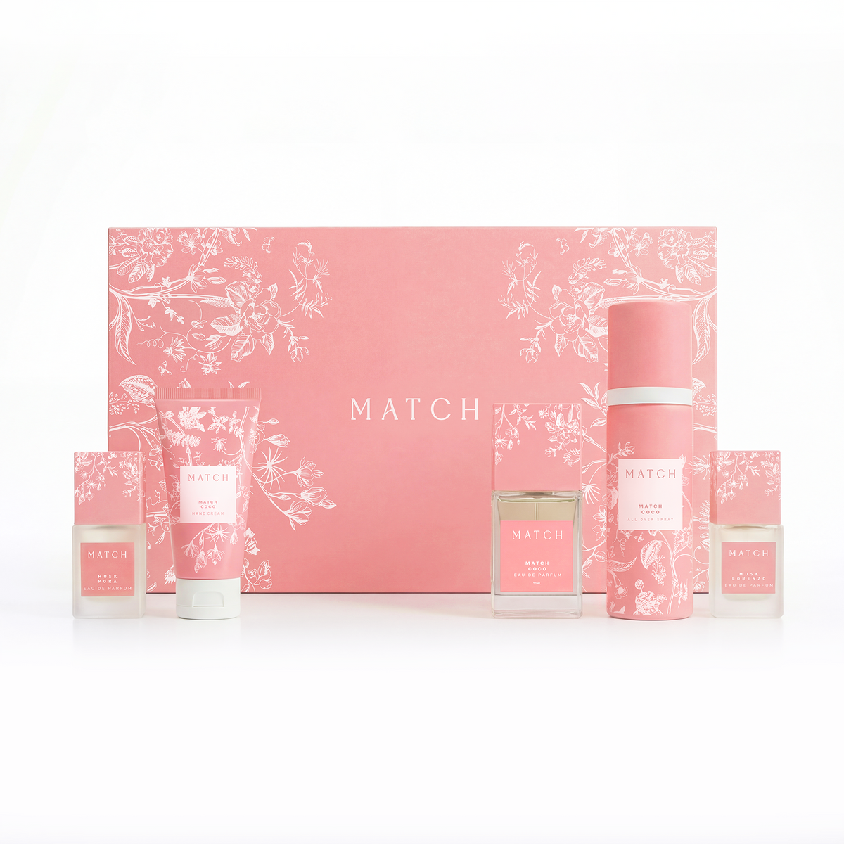 طقم هدايا نسائي "ماتش بينك" (Match Pink)